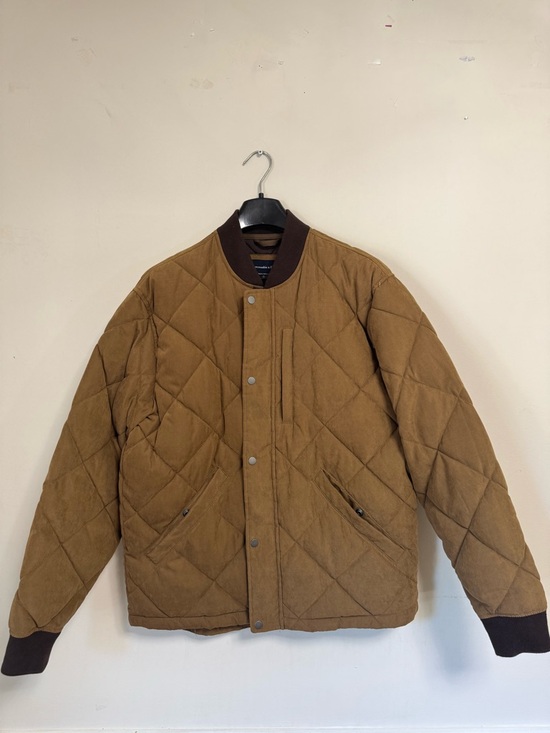 Abercrombie & Fitch Other - Abercrombie & Fitch Quilted Jacket Brown Men’s M Snap Button Puffer Coat